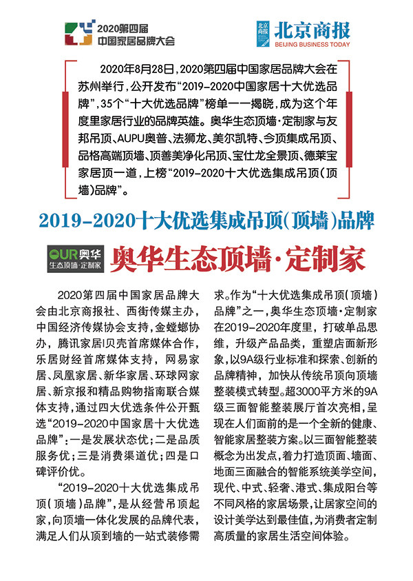 2019-2020中国家居十大优选品牌