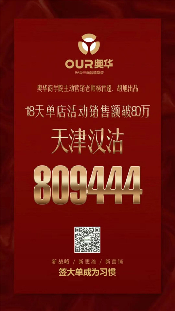 18天活动周期，完成总订单80万9444元