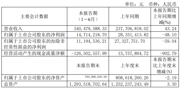 法狮龙发布2022年半年度报告