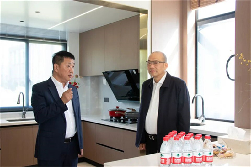 嘉兴市住建局局长袁杰调研鼎美建装一体化民居，共推“好房子”建设