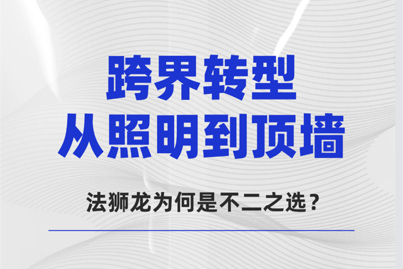 从照明到顶墙，法狮龙为何是他的不二之选？