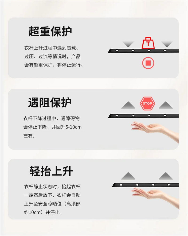 顶上一线天智能语音晾衣机